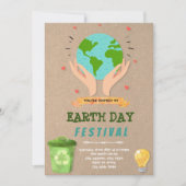 Uitnodiging voor het thema Dag van de Aarde (Voorkant)