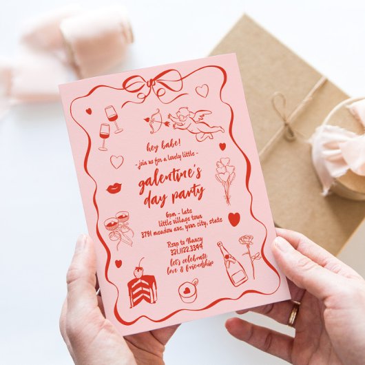 Uitnodiging voor het thema van Galentijnsdag Valen