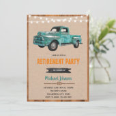  uitnodiging voor het thema vrachtwagen (Staand voorkant)