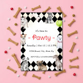 Uitnodiging voor het themafeest Puppy Dog