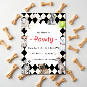 Uitnodiging voor het themafeest Puppy Dog