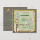 Uitnodiging voor het toernooi Golf (Voorkant / Achterkant)