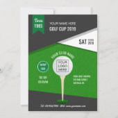 Uitnodiging voor het toernooi van Golf (Voorkant)