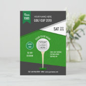 Uitnodiging voor het toernooi van Golf (Staand voorkant)