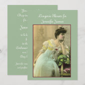  uitnodiging voor het tonen van de Lingerie (Voorkant / Achterkant)