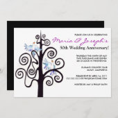 Uitnodiging voor het Tree of Life bruiloftsjubileu (Voorkant / Achterkant)