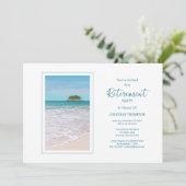 Uitnodiging voor het Tropical Beach-thema van het  (Staand voorkant)