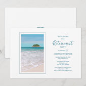 Uitnodiging voor het Tropical Beach-thema van het  (Voorkant / Achterkant)