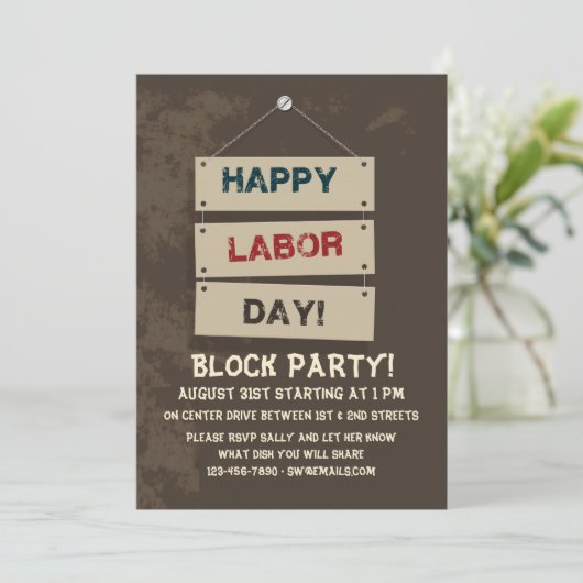 Uitnodiging voor het uitloggen van de Dag van de A (Staand voorkant)