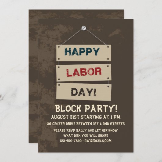 Uitnodiging voor het uitloggen van de Dag van de A (Voorkant / Achterkant)