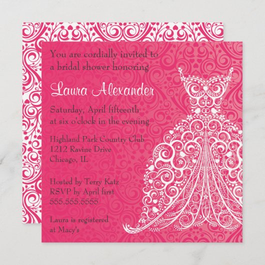 Uitnodiging voor het uitnodigen van een bruiloft (Voorkant / Achterkant)