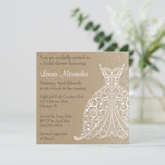 Uitnodiging voor het uitnodigen van een bruiloft (Staand voorkant)