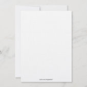 Uitnodiging voor het uitnodigen van een dress-wedu (Achterkant)