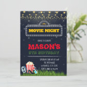 Uitnodiging voor het uitnodigen van een filmavond (Staand voorkant)