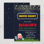 Uitnodiging voor het uitnodigen van een filmavond (Voorkant / Achterkant)