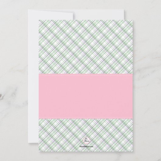 Uitnodiging voor het uitnodigen van een roze sproe (Achterkant)