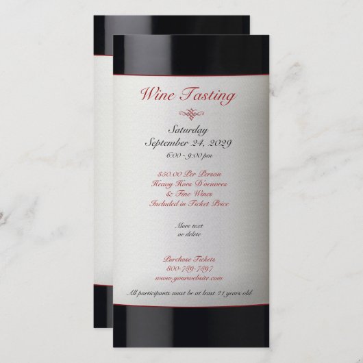 Uitnodiging voor het uitschrijven van gebeurteniss (Voorkant / Achterkant)