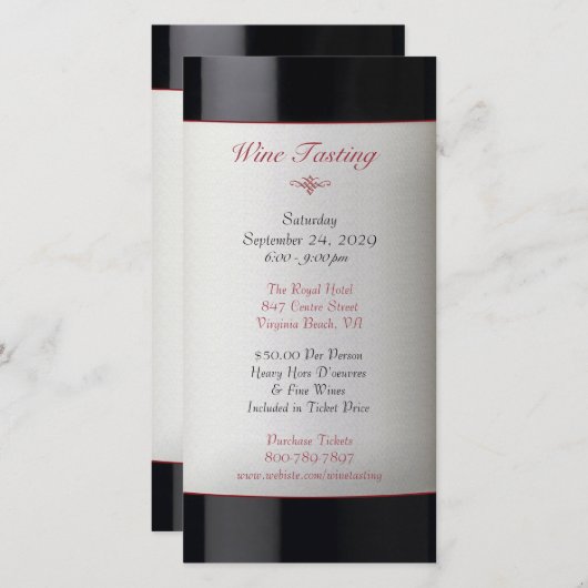 Uitnodiging voor het uitschrijven van gebeurteniss (Voorkant / Achterkant)