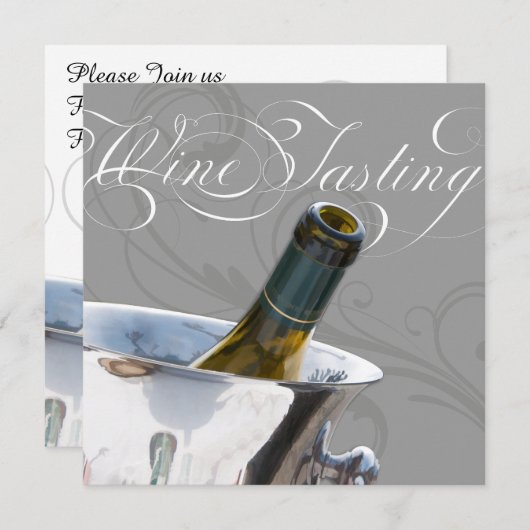 Uitnodiging voor het uittesten van wijn (Voorkant / Achterkant)