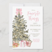 Uitnodiging voor het uitwisselen van kerstcadeaus  (Voorkant)