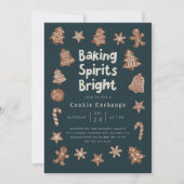 Uitnodiging voor het uitwisselen van kerstkoekjes (Voorkant)