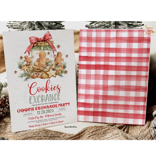 Uitnodiging voor het uitwisselen van kerstkoekjes 