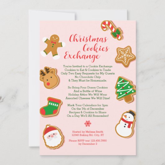 Uitnodiging voor het uitwisselen van moderne kerst (Voorkant)