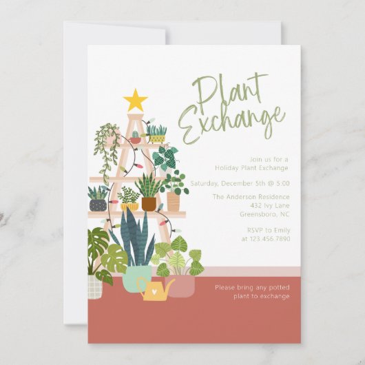 Uitnodiging voor het uitwisselen van Plant (Voorkant)