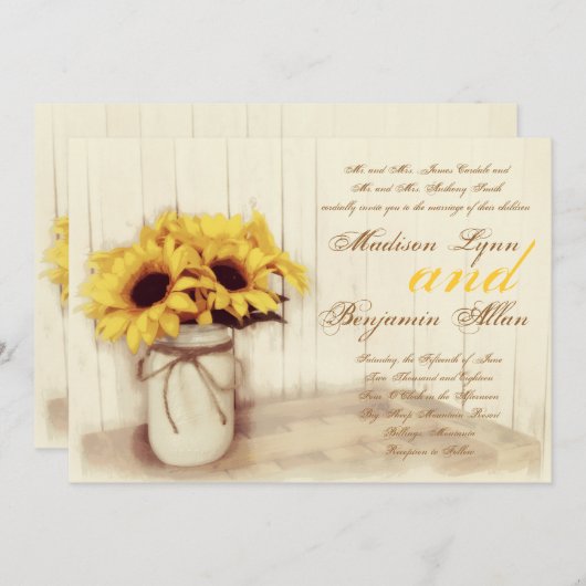 Uitnodiging voor het uitzenden van de Rustige land (Voorkant / Achterkant)