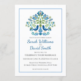 Uitnodiging voor het uitzenden van een blauwe brui