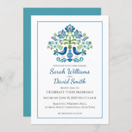 Uitnodiging voor het uitzenden van een blauwe brui