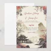 Uitnodiging voor het uitzenden van een Chinees Azi (Voorkant / Achterkant)