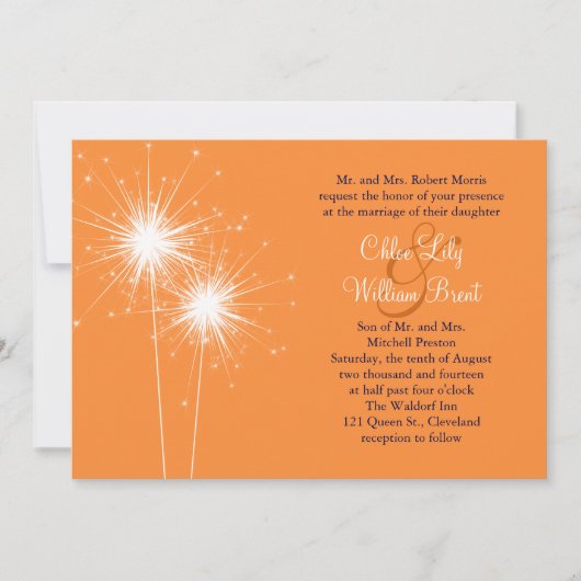 Uitnodiging voor het uitzenden van een Sparklers W (Voorkant)