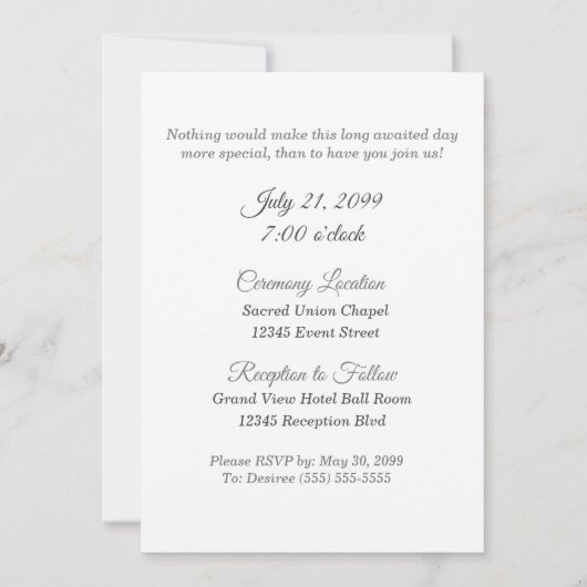  uitnodiging voor het uitzenden van een weddenscha (Achterkant)