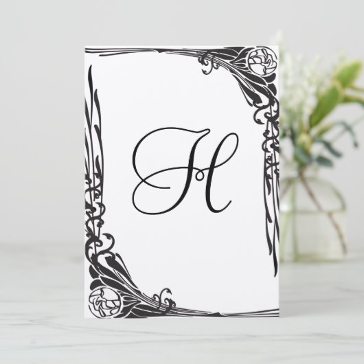 uitnodiging voor het uitzenden van een zwarte Roo (Staand voorkant)