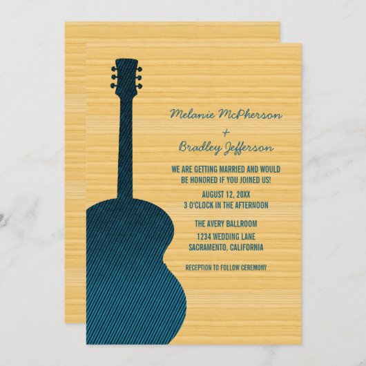 Uitnodiging voor het uitzenden van het blauwe land (Voorkant / Achterkant)