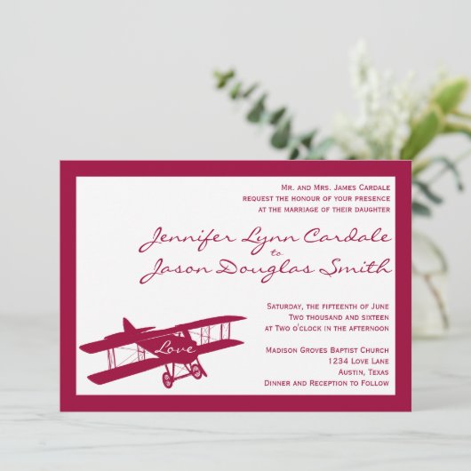  uitnodiging voor het uitzenden van het huwelijk d (Staand voorkant)