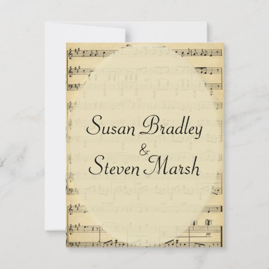 uitnodiging voor het uitzenden van muziek op blad (Achterkant)