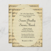 uitnodiging voor het uitzenden van muziek op blad (Voorkant / Achterkant)