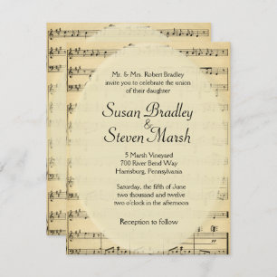 uitnodiging voor het uitzenden van muziek op blad