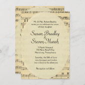 uitnodiging voor het uitzenden van muziek op blad (Voorkant / Achterkant)