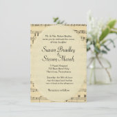  uitnodiging voor het uitzenden van muziek op blad (Staand voorkant)