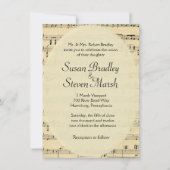  uitnodiging voor het uitzenden van muziek op blad (Voorkant)