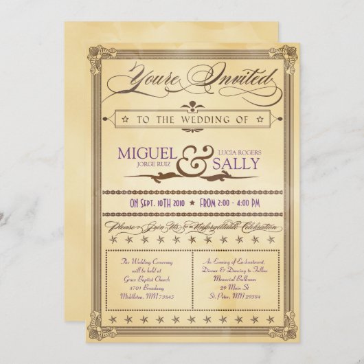 uitnodiging voor het uitzenden van ridderweduwen (Voorkant / Achterkant)