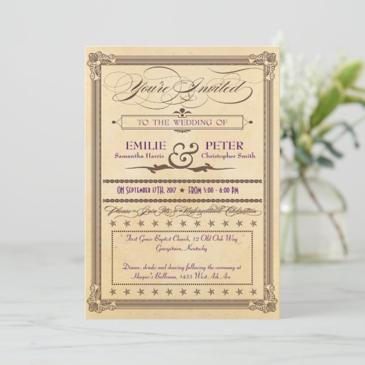 uitnodiging voor het uitzenden van ridderweduwen (Staand voorkant)