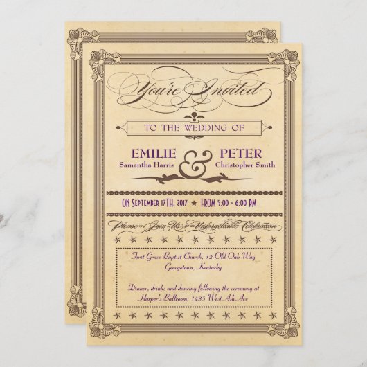 uitnodiging voor het uitzenden van ridderweduwen (Voorkant / Achterkant)