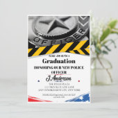 Uitnodiging voor het US Flag Police Afstuderen (Staand voorkant)