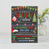 uitnodiging voor het vakantiefeest (Staand voorkant)