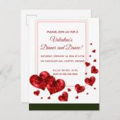 Uitnodiging voor het Valentijnsfeest met Zwevende  (Voorkant / Achterkant)