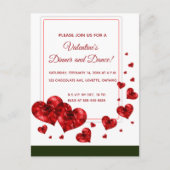 Uitnodiging voor het Valentijnsfeest met Zwevende  (Voorkant)